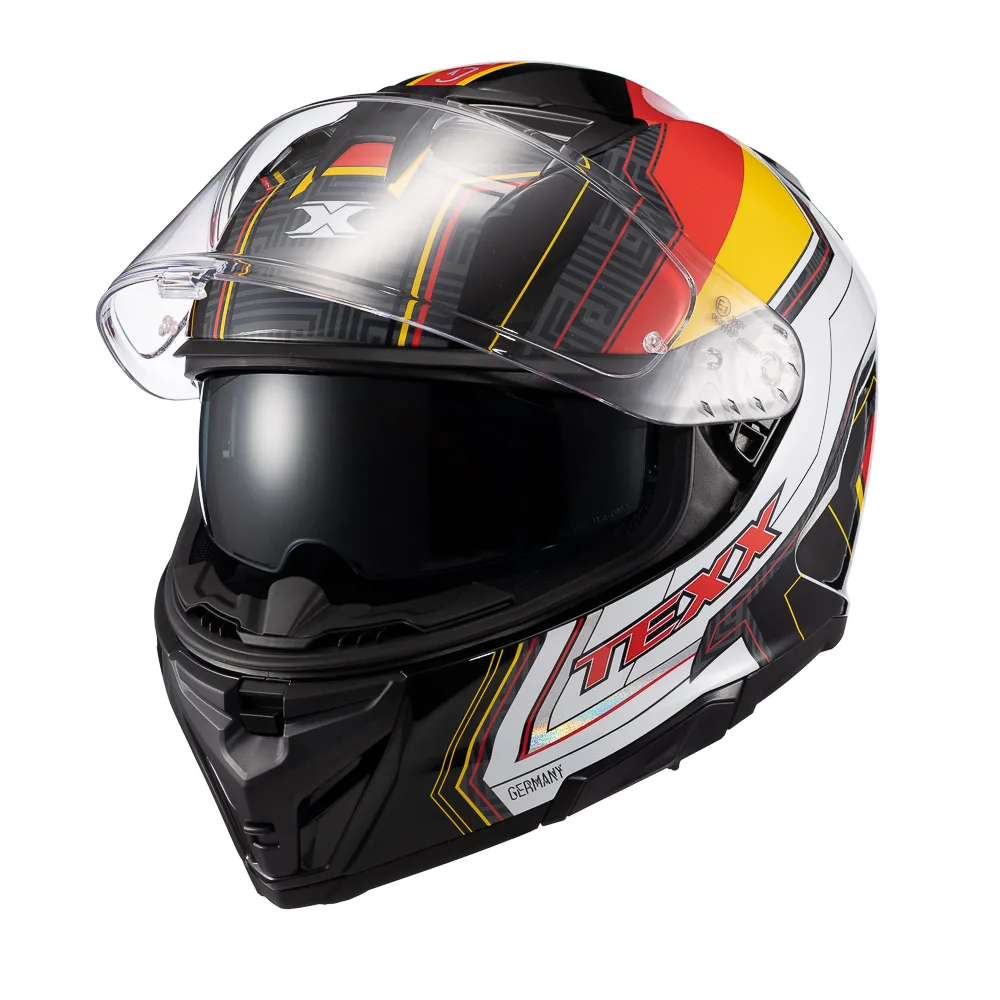 Capacete Texx Fecha Kaiman Flag Alemanha  Brilhante