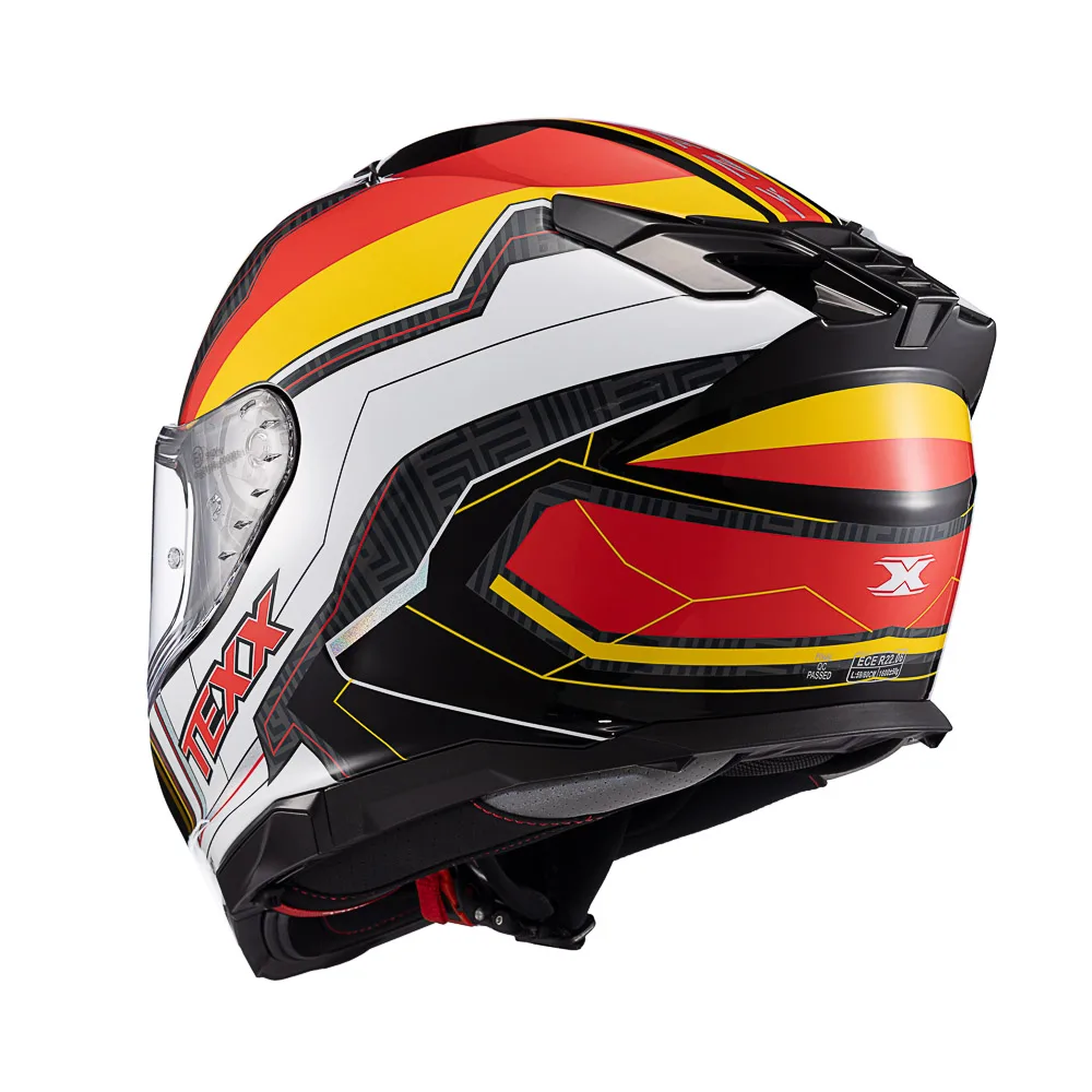 Capacete Texx Fecha Kaiman Flag Alemanha  Brilhante
