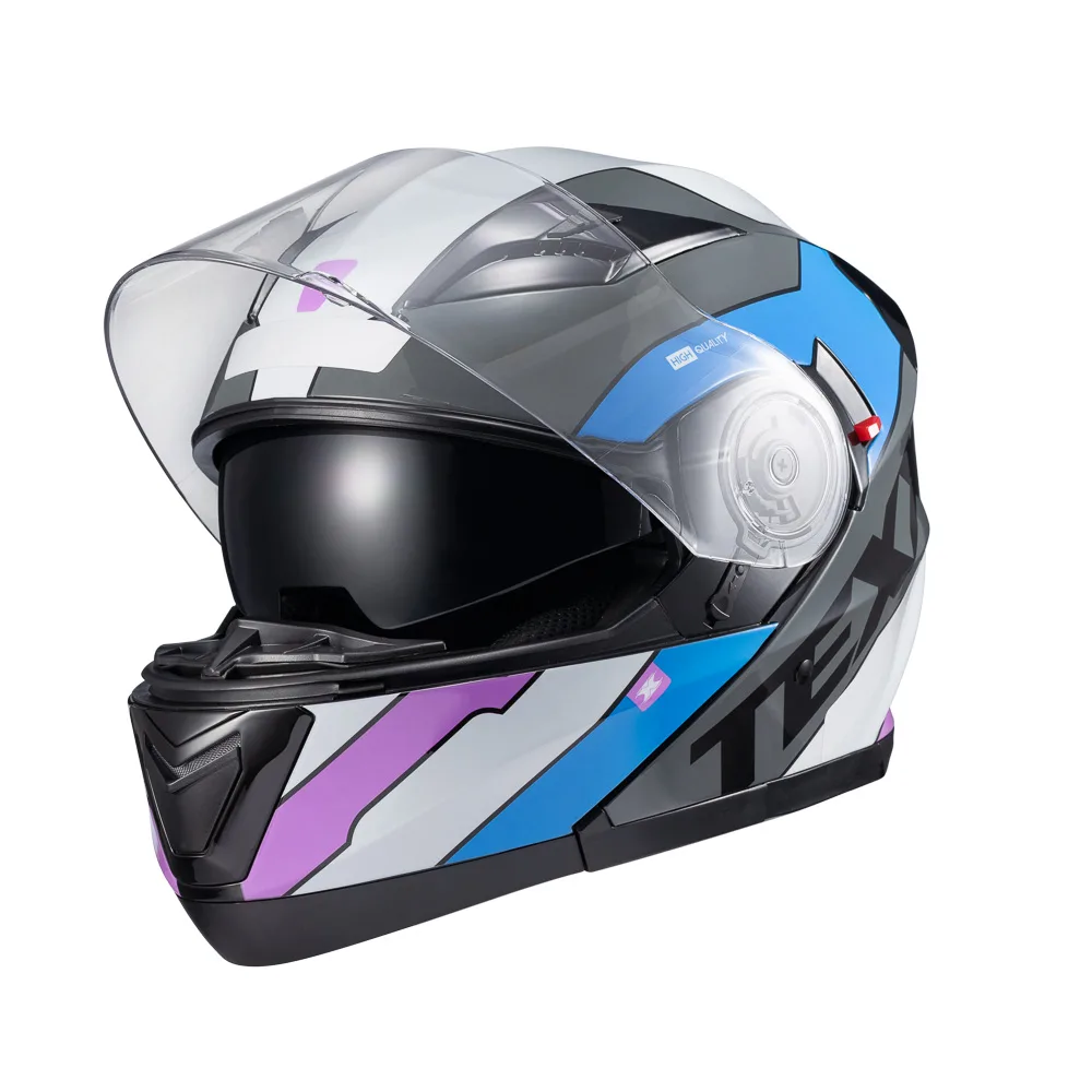 Capacete Texx Esc Gladiator V3 Reisen Azu Ros Branc Bril 58