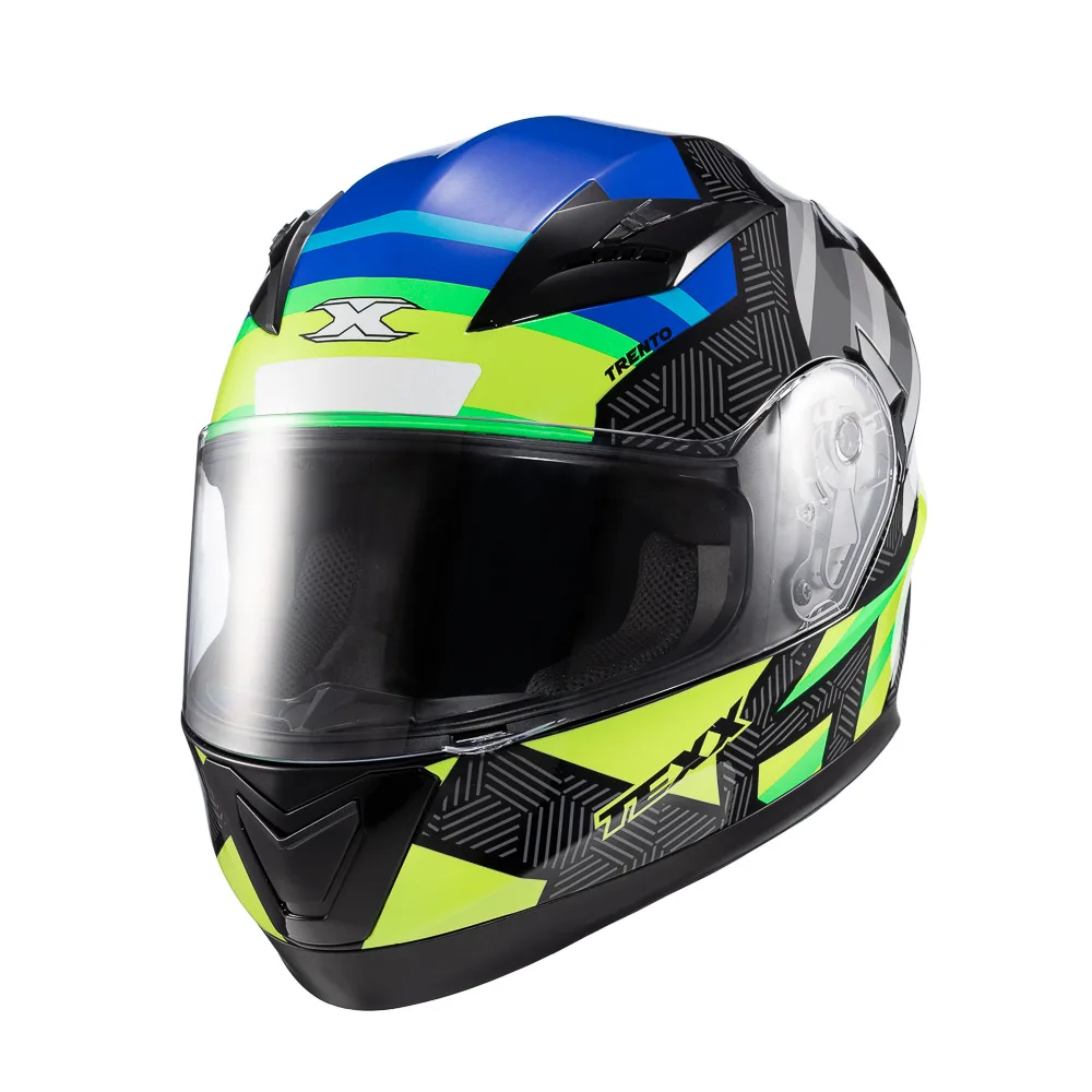 Capacete Texx Strike Trento Amarelo Verde Brilhante