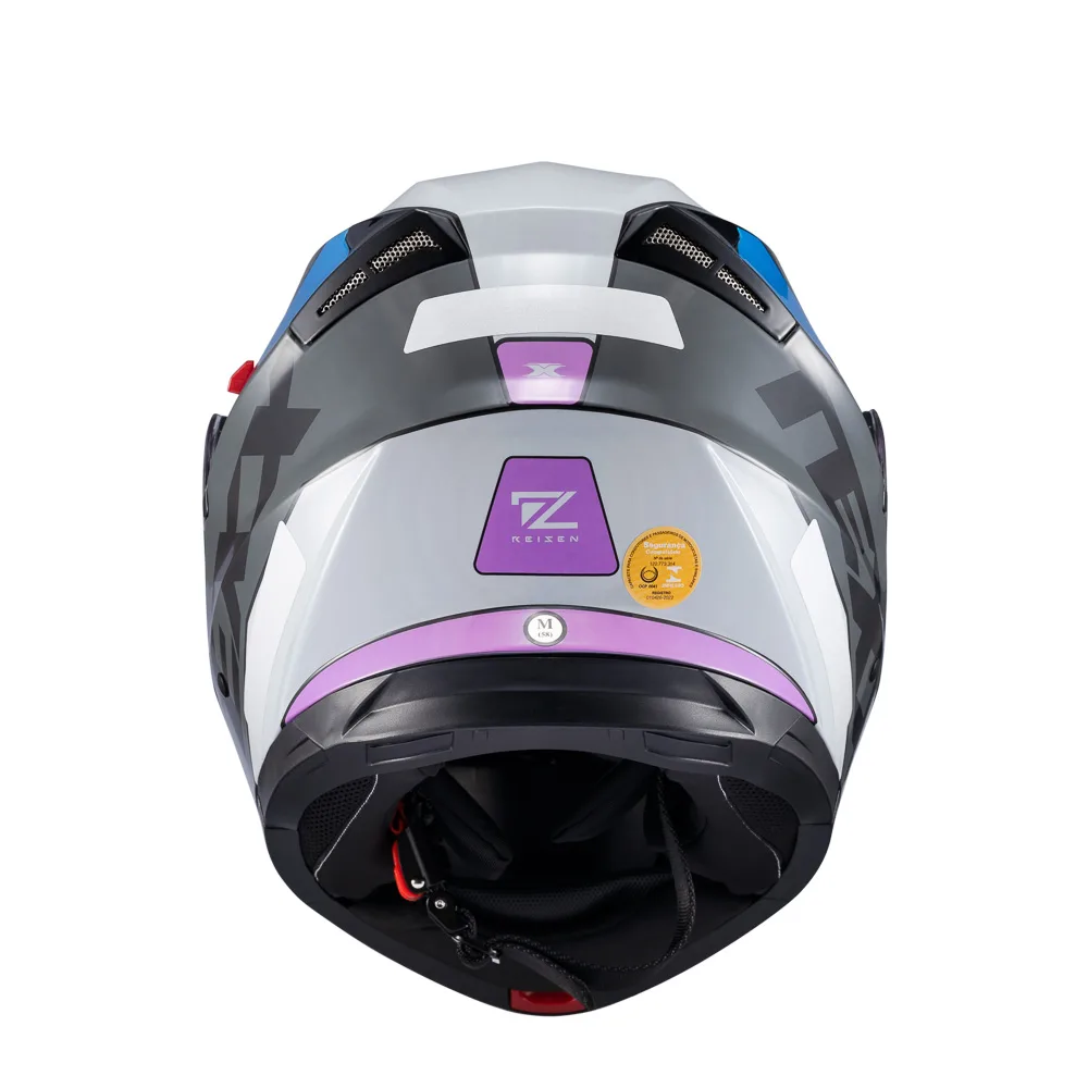 Capacete Texx Esc Gladiator V3 Reisen Azu Ros Branc Bril 58