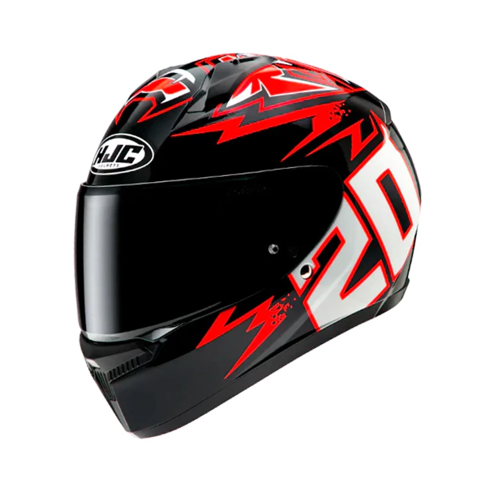Capacete Hjc C10 Fabio Quartararo 2024 Vermelho  Preto  Branco