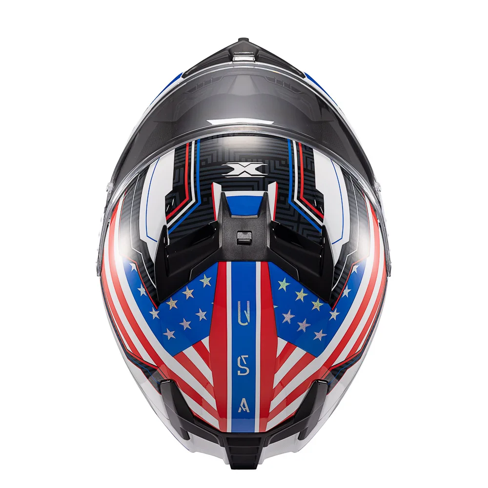 Capacete Texx Fecha Kaiman Flag Usa  Brilhante