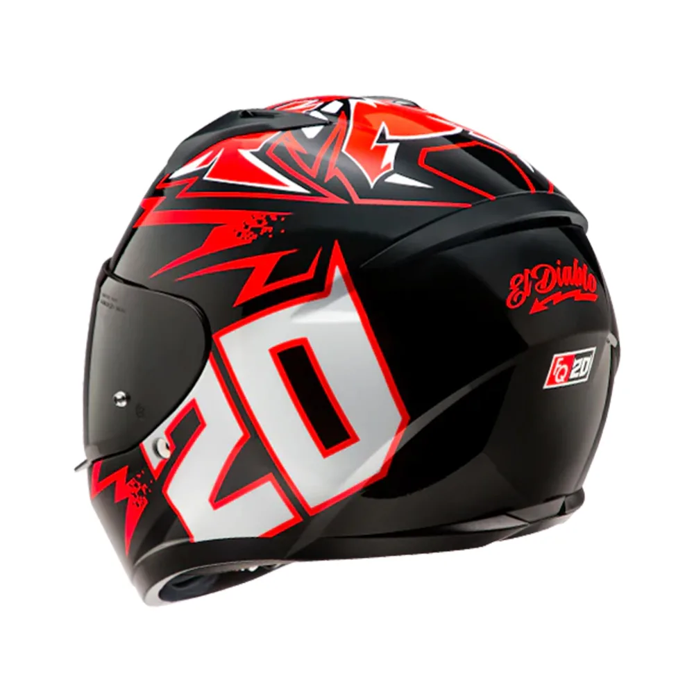 Capacete Hjc C10 Fabio Quartararo 2024 Vermelho  Preto  Branco
