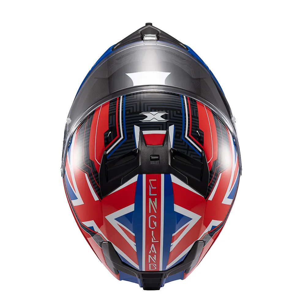 Capacete Texx Fecha Kaiman Flag Uk  Brilhante