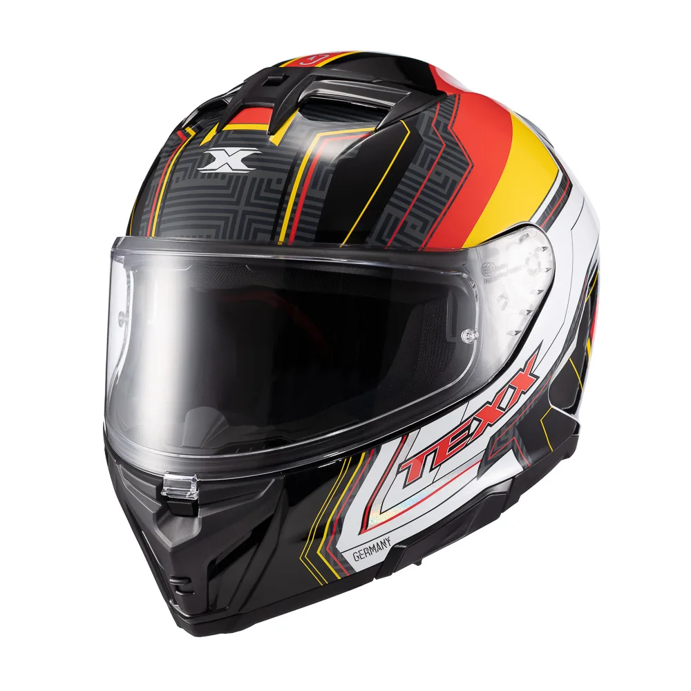 Capacete Texx Fecha Kaiman Flag Alemanha  Brilhante
