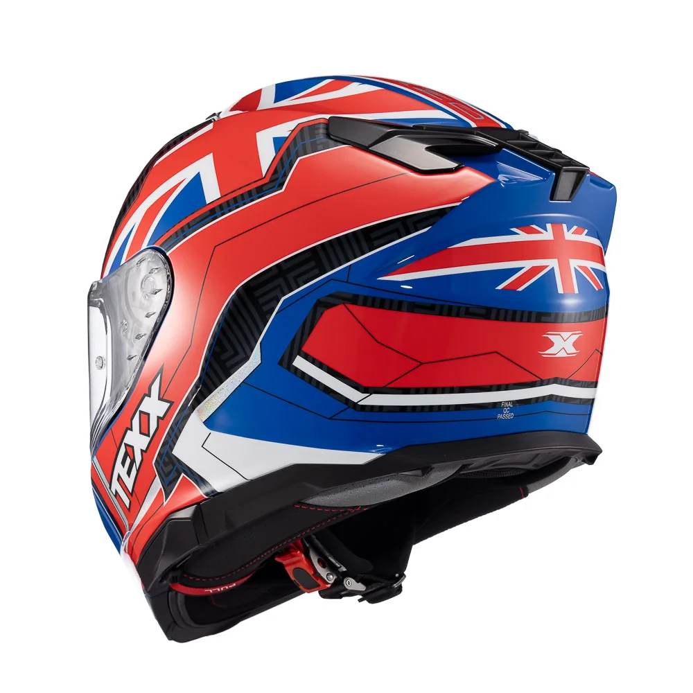 Capacete Texx Fecha Kaiman Flag Uk  Brilhante