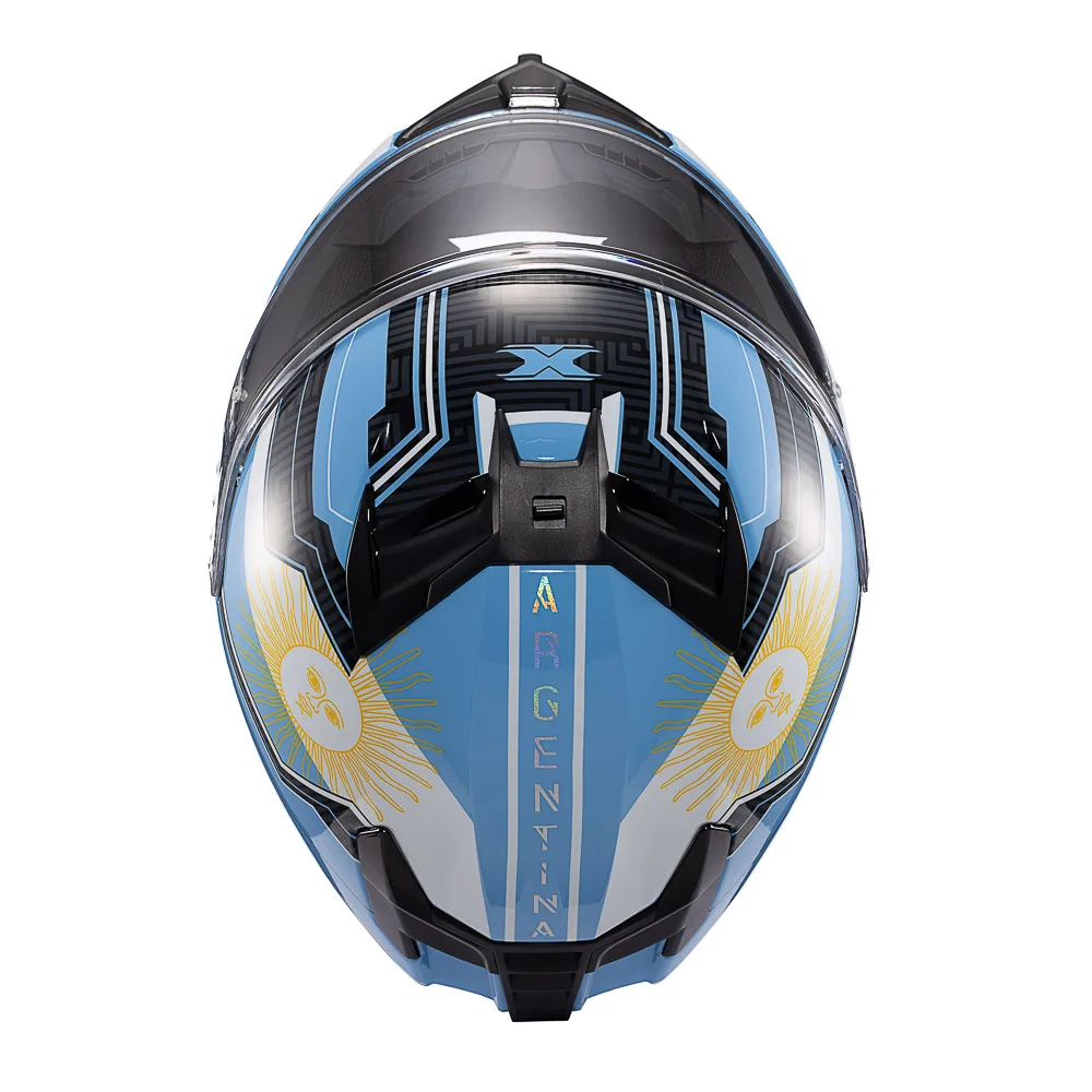 Capacete Texx Fecha Kaiman Flag Argentina  Brilhante