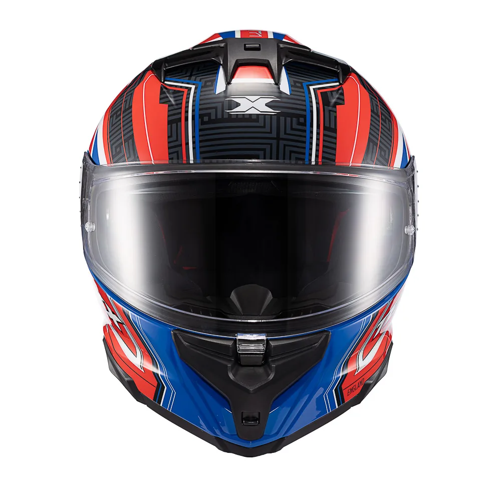 Capacete Texx Fecha Kaiman Flag Uk  Brilhante