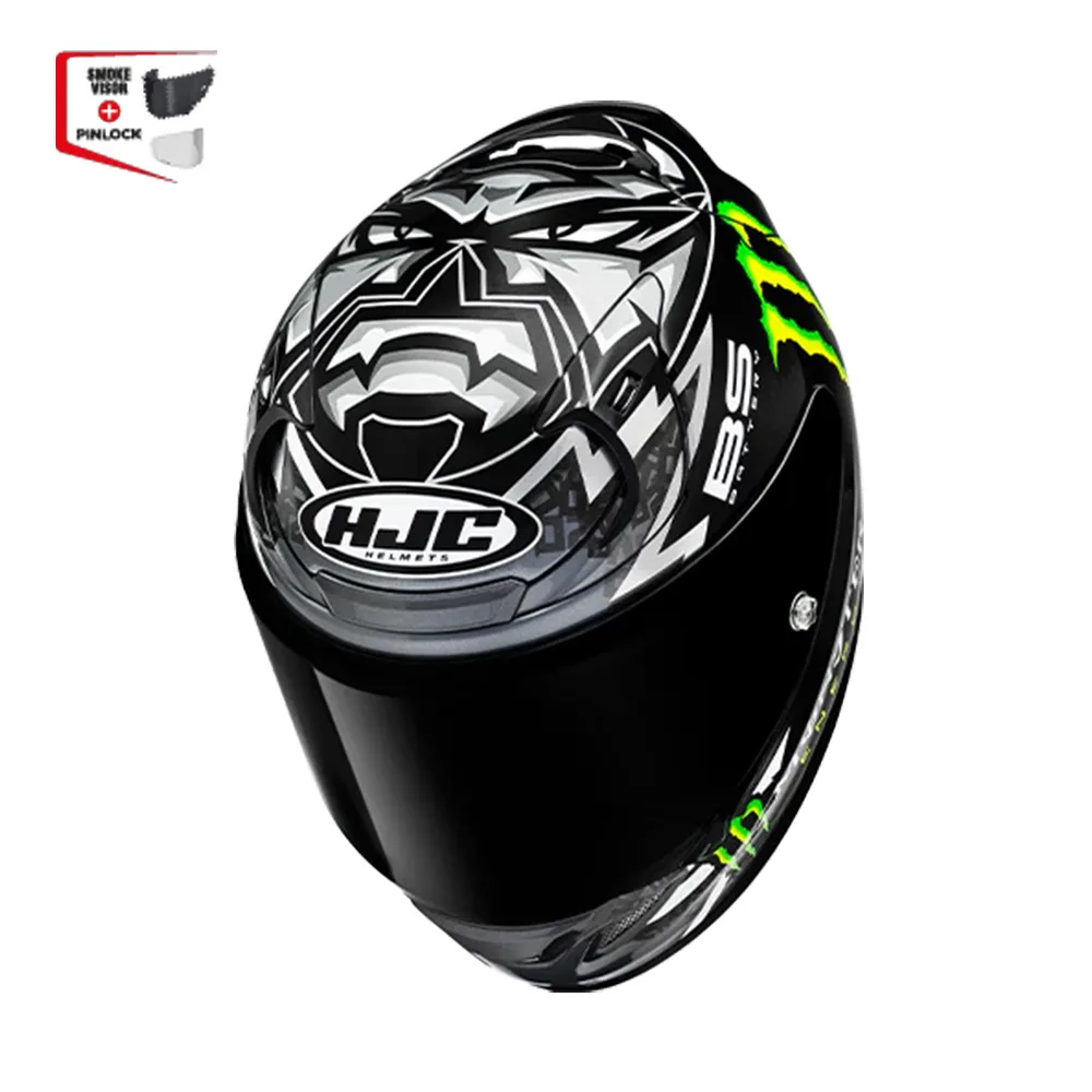 Capacete Hjc Rpha 12 Quartararo Monster Preto Branco