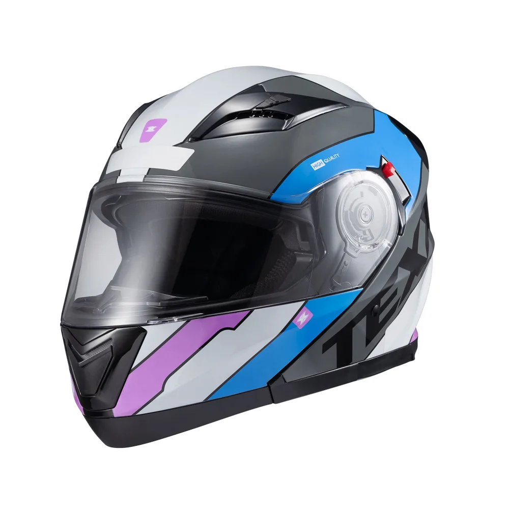 Capacete Texx Esc Gladiator V3 Reisen Azu Ros Branc Bril 58