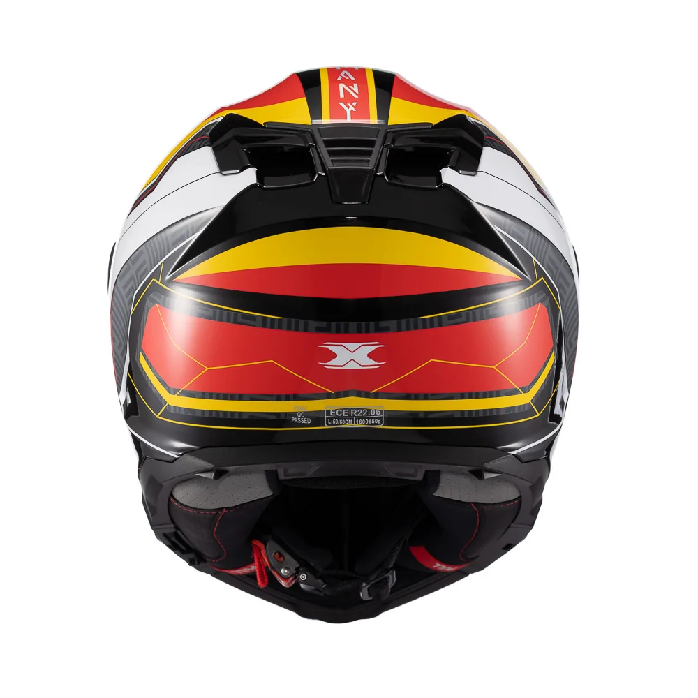 Capacete Texx Fecha Kaiman Flag Alemanha  Brilhante