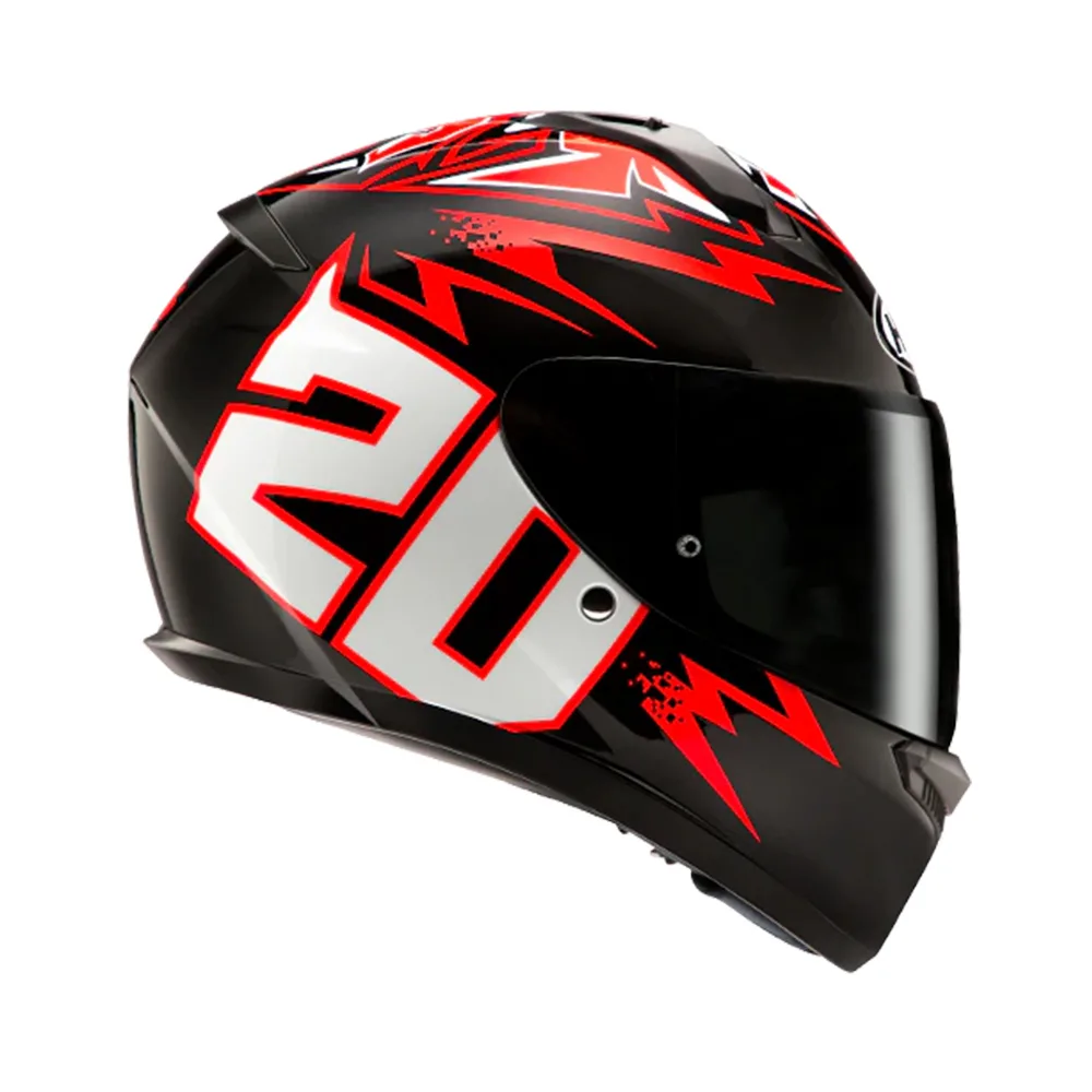 Capacete Hjc C10 Fabio Quartararo 2024 Vermelho  Preto  Branco