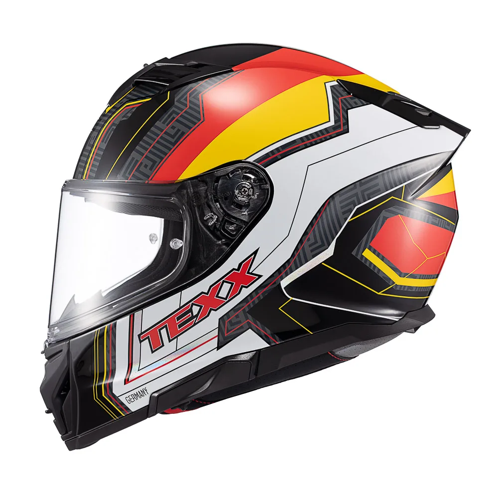 Capacete Texx Fecha Kaiman Flag Alemanha  Brilhante