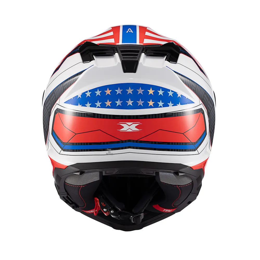Capacete Texx Fecha Kaiman Flag Usa  Brilhante