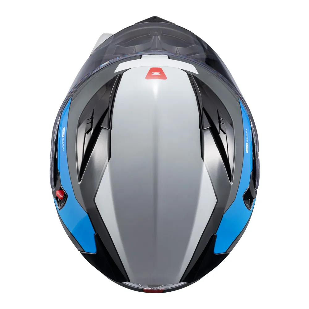 Capacete Texx Esc Gladiator V3 Reisen Azul Vermelho Branco