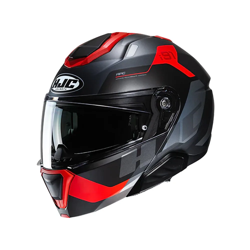 Capacete Hjc I91 Carst Preto Vermelho