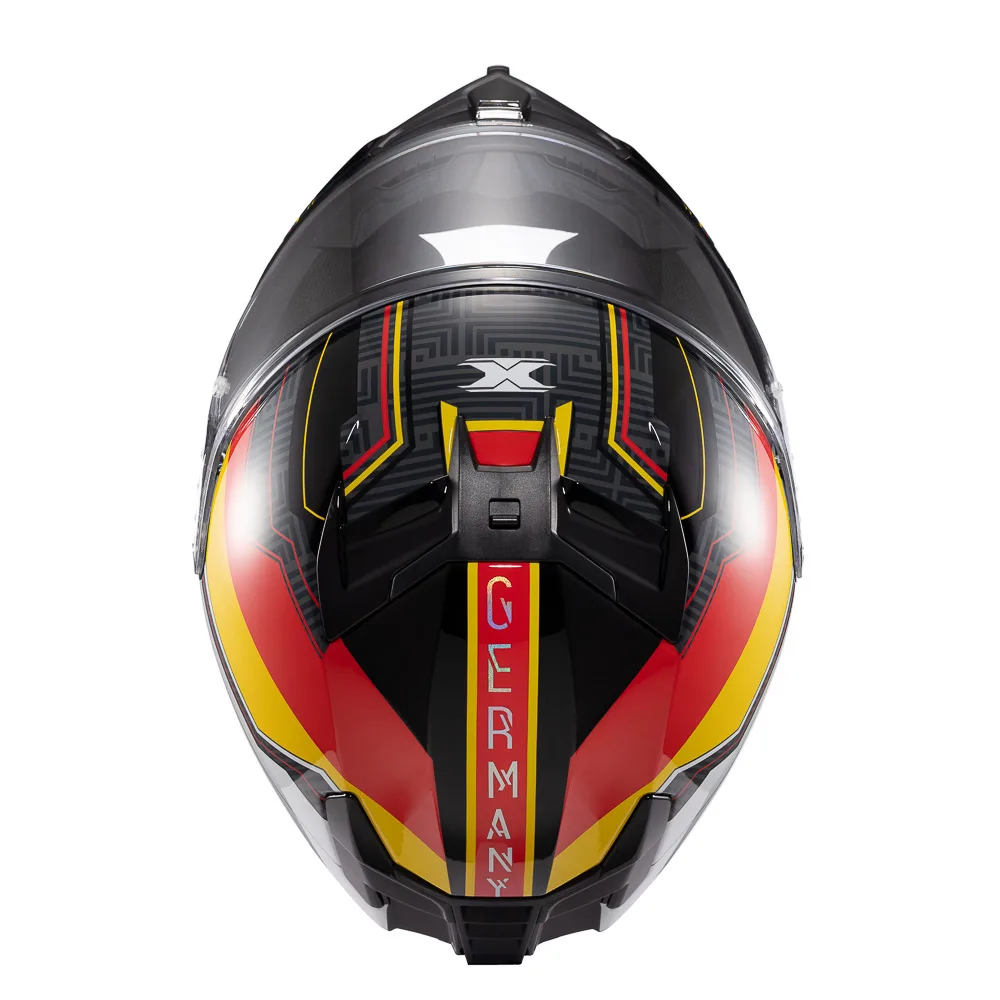 Capacete Texx Fecha Kaiman Flag Alemanha  Brilhante