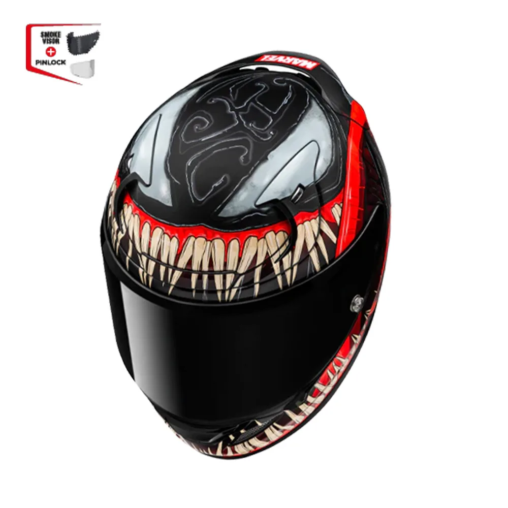 Capacete Hjc Rpha 12 Venom 3 Marvel Vermelho Preto