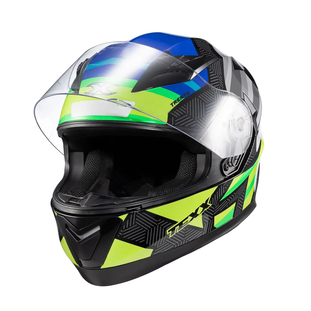 Capacete Texx Strike Trento Amarelo Verde Brilhante