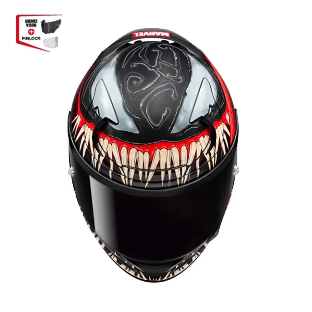 Capacete Hjc Rpha 12 Venom 3 Marvel Vermelho Preto
